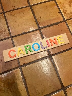 Wood CAROLINE name puzzle